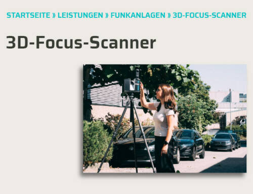 Neue Leistungsseite zum 3D-Focus-Scanner